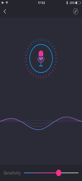 Lovense Remote 앱 스크린샷 소리 활성화.